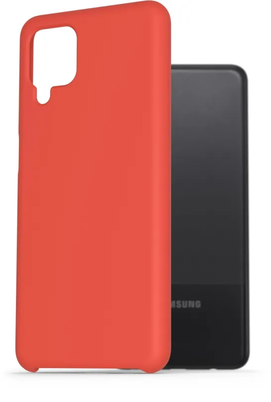 Kryt na mobil AlzaGuard Premium Liquid Silicone Case pre Samsung Galaxy A12 červené