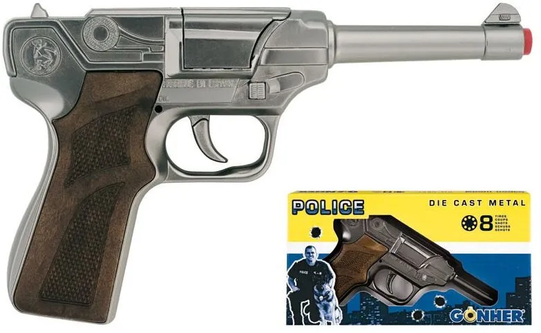 Detská zbraň Policajné pištole strieborná