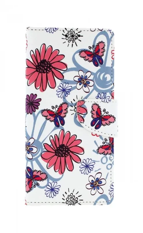 Kryt na mobil TopQ Xiaomi Redmi Note 9 knižkový Flowers 50612