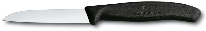 Kuchynský nôž Victorinox nôž na zeleninu so zaoblenou špičkou 8 cm čierny