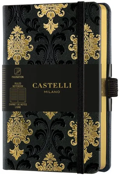 Zápisník CASTELLI MILANO Copper&Gold Baroque, veľkosť S Gold