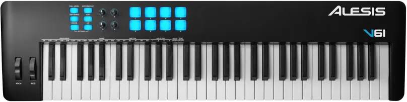 MIDI klávesy ALESIS V61 MKII, 61 kláves, s dynamikou, lesklý povrch klávesov, USB MIDI, vs