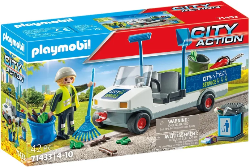 Stavebnica Playmobil 71433 Upratovanie mesta pomocou e-vozidla