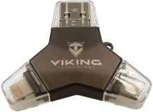 Flash disk Viking USB flash disk 3.0 4v1 128GB čierna