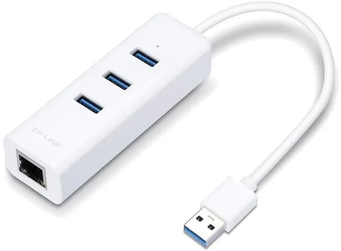 Sieťová karta TP-Link UE330 USB 3.0 3-Port Hub & Gigabit Ethernet Adapter