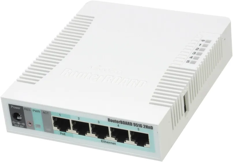 Routerboard Mikrotik RB951G-2HnD, určené pre WiFi 2,4 GHz, WiFi 4, max. rýchlosť WiFi