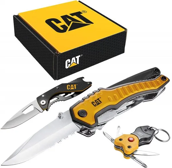 Sada náradia Caterpillar Darčeková multifunkčná sada, 2 nože a kľúčenka CT240125