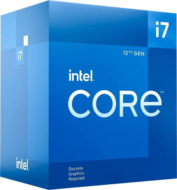 Procesor Intel Core i7-12700F, 12 jadrový, 20 vlákien, 2,1 GHz (TDP 180W), Boost 4,9 GHz,