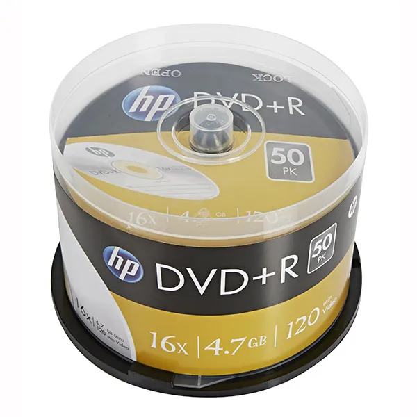 HP DVD+R, DRE00026-3, 69319, 4.7GB, 16x, spindle, 50-pack, bez možnosti potlače, 12cm, pre archiváciu dát