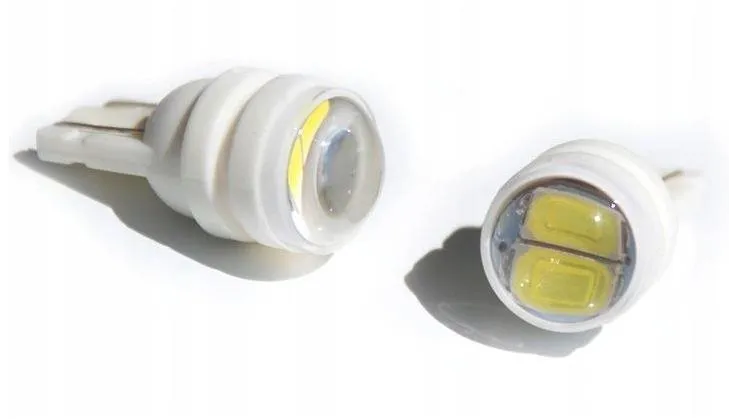 LED autožiarovka Rabel T10 W5W 2 smd 5630 biela so šošovkou