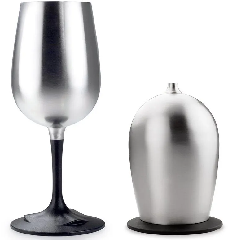 Kempingové riady GSI Outdoors Glacier Stainless Nesting Wine Glass