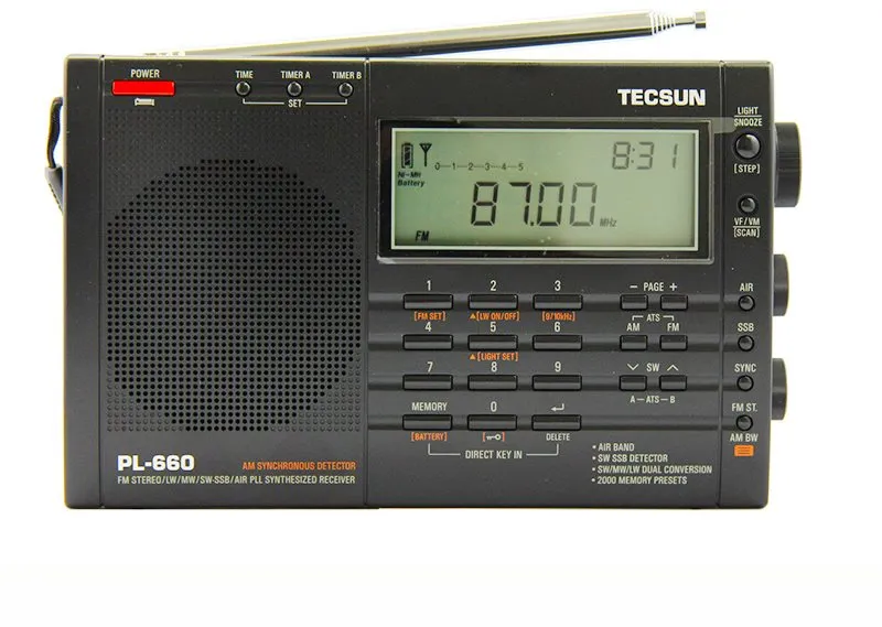 Vysielačka Tecsun PL-660 prehľadový prijímač