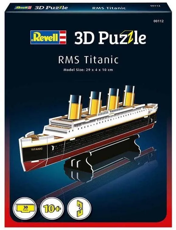 3D puzzle 3D Puzzle Revell 00112 - Titanic, 30 dielikov v balení, téma lode, poznáte z Tit