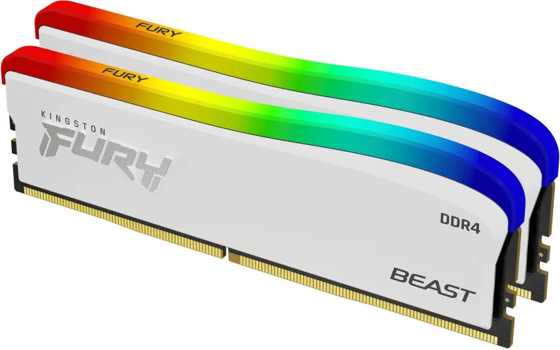 Operačná pamäť Kingston FURY 16GB KIT DDR4 3200MHz CL16 Beast RGB White Special Edition