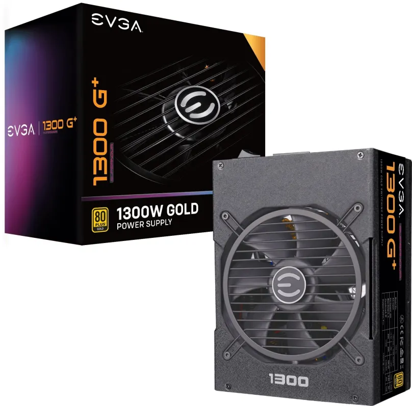 Počítačový zdroj EVGA SuperNOVA 1300 G+, 1300 W, ATX, 80 PLUS Gold, účinnosť 90%, 8 ks PCI