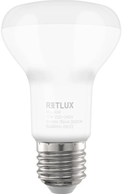LED žiarovka RETLUX RLL 424 R63 E27 Spot 10W WW