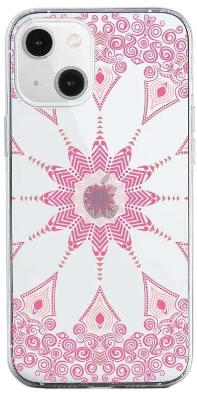 Kryt na mobil TopQ iPhone 13 mini silikón Pink Mandala 64711