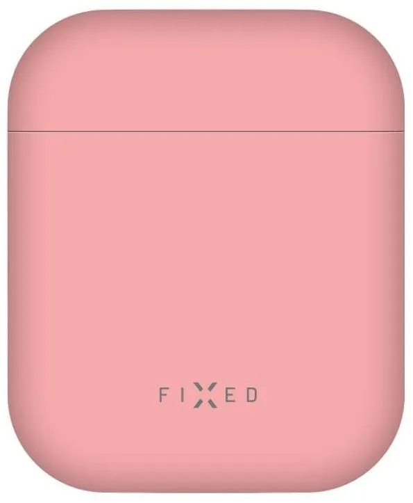 Puzdro na slúchadlá FIXED Silky pre Apple Airpods ružové