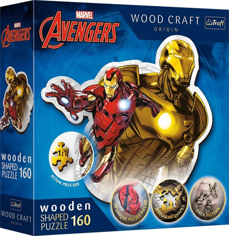 Drevené puzzle Trefl Wood Craft Origin puzzle Odvážny Iron Man 160 dielikov