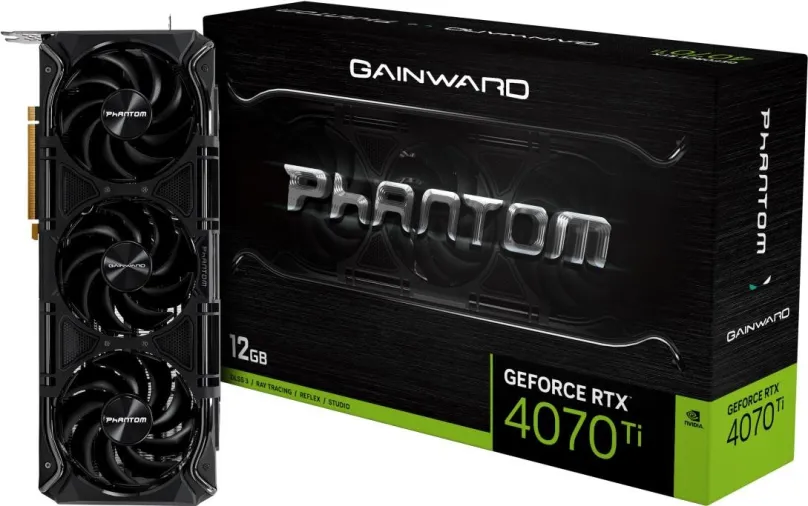 Grafická karta GAINWARD GeForce RTX 4070 Ti Phantom 12G, 12 GB GDDR6X (21000 MHz), NVIDIA