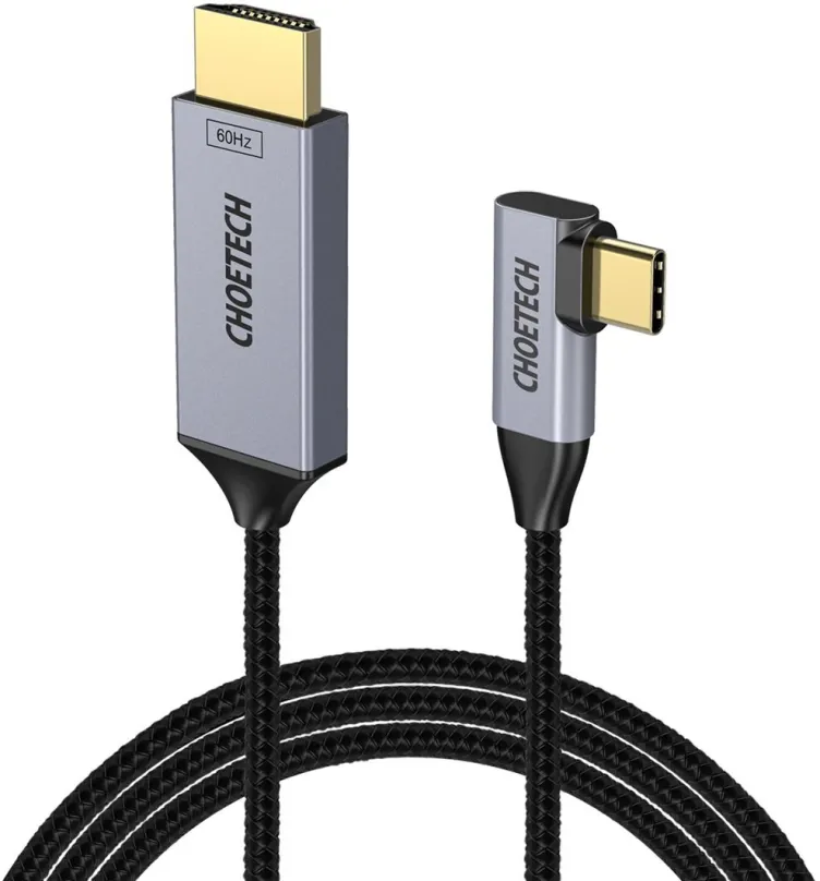 Video kábel ChoeTech USB-C to HDMI 90 ° Thunderbolt 3 Compatible 4K @ 60Hz Cable 1.8m