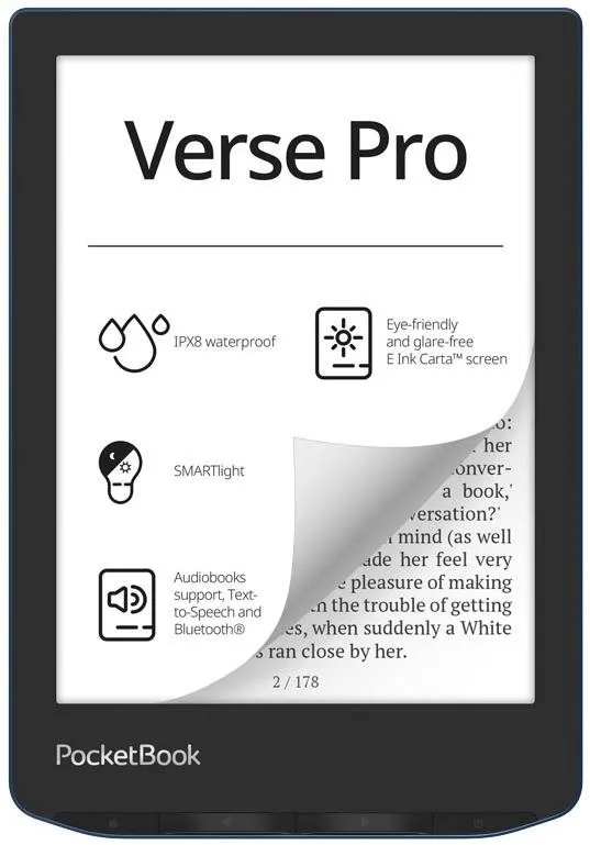 Elektronická čítačka kníh PocketBook 634 Verse Pro Azure, modrý