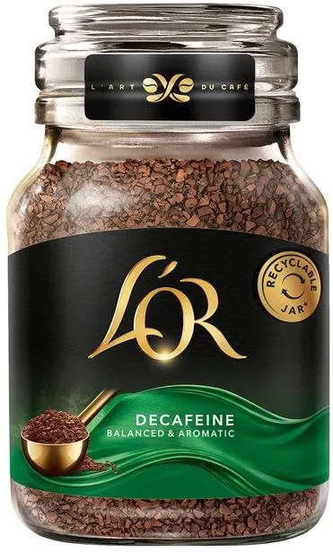 Káva L'OR Decaf instantná káva bez kofeínu 100g