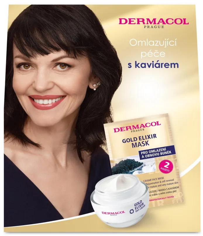 Darčeková kozmetická sada DERMACOL Gold elixir Set 68 ml