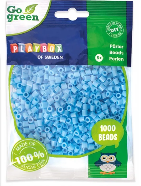 PLAYBOX Zažehľovacie korálky - svetlo modré 1000 ks