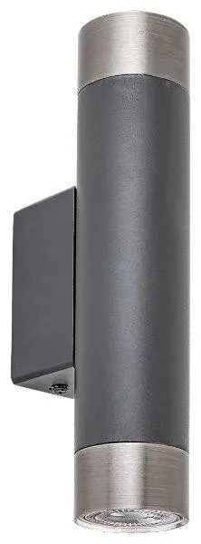 Rabalux 5073 nástenné svietidlo Zircon 2x5W | GU10 - čierna, strieborná