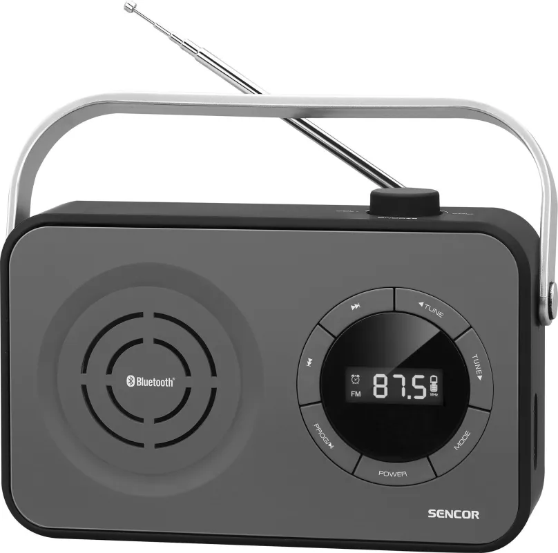 Rádio Sencor SRD 3200 B, klasické, prenosné, FM tuner s 50 predvoľbami, výkon 1,2 W, vstup