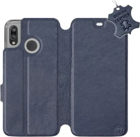 Kryt na mobil Flip puzdro na mobil Huawei P20 Lite - Modré - kožené - Blue Leather