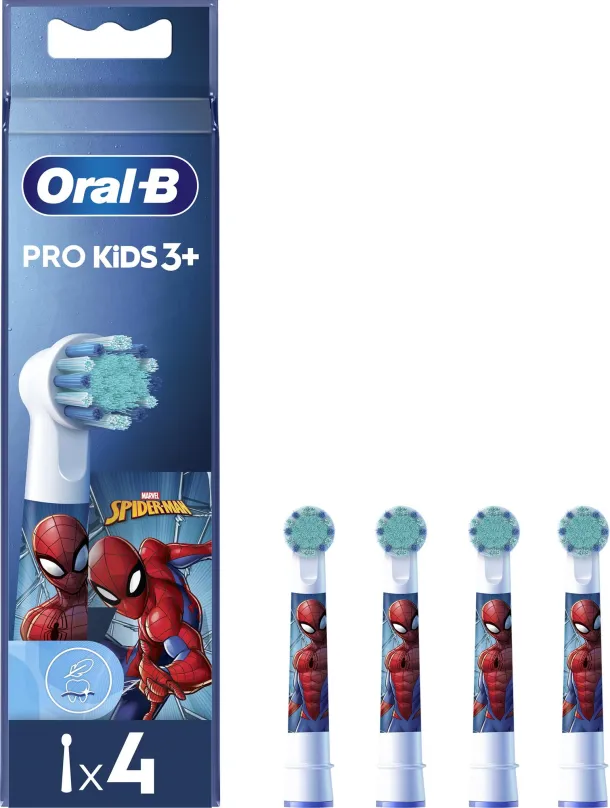 Náhradná hlavica k zubnej kefke Oral-B Pro Kids Kefkové Hlavy S Motívy Spiderman, 4 ks