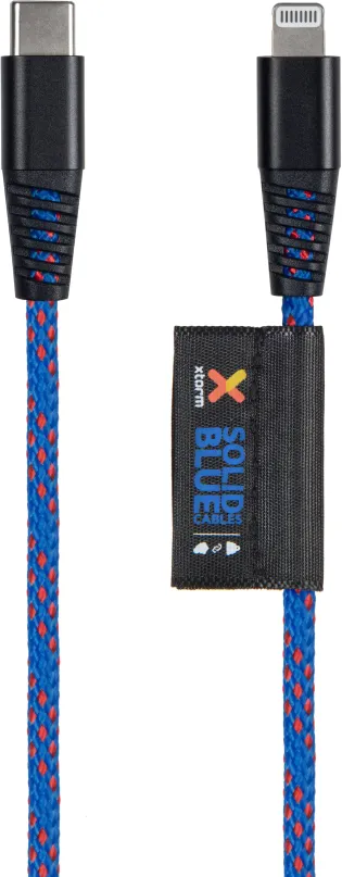 Dátový kábel Xtorm Solid Blue USB-C/ Lightning 1m
