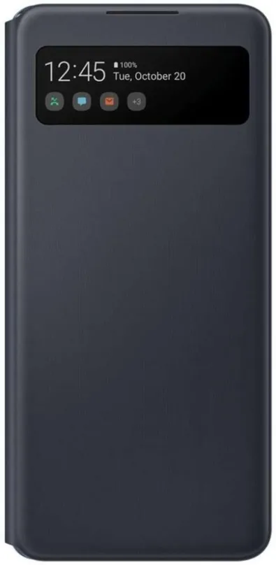Puzdro na mobil Samsung Galaxy A42 5G Flipové puzdro S View čierne