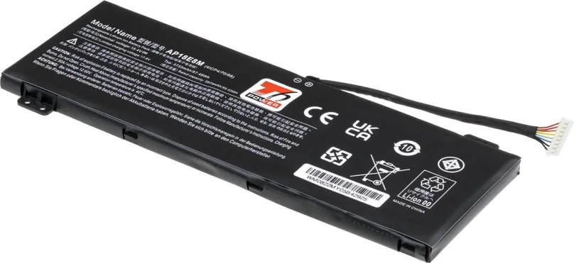 Batéria do notebooku T6 Power pre Acer KT.00407.007, Li-Poly, 3730 mAh (57,4 Wh), 15,4 V