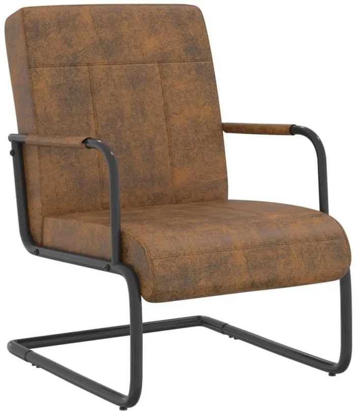 Kreslo Konzolová stolička hnedá textil, 325798