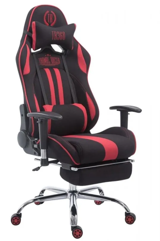 Herná stolička BHM GERMANY Racing Limit, textil, čierna / červená
