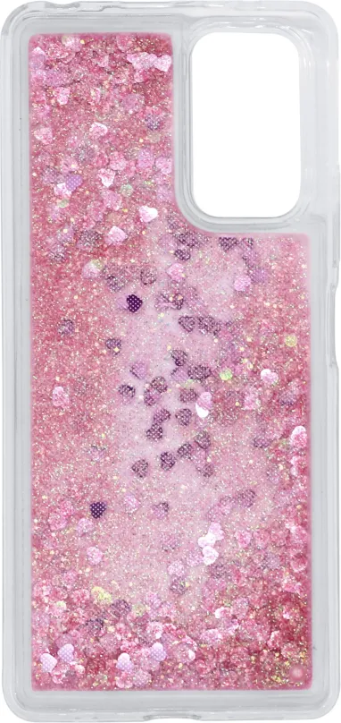 Kryt na mobil iWill Glitter Liquid Heart Case pre Xiaomi Redmi Note 10 Pink