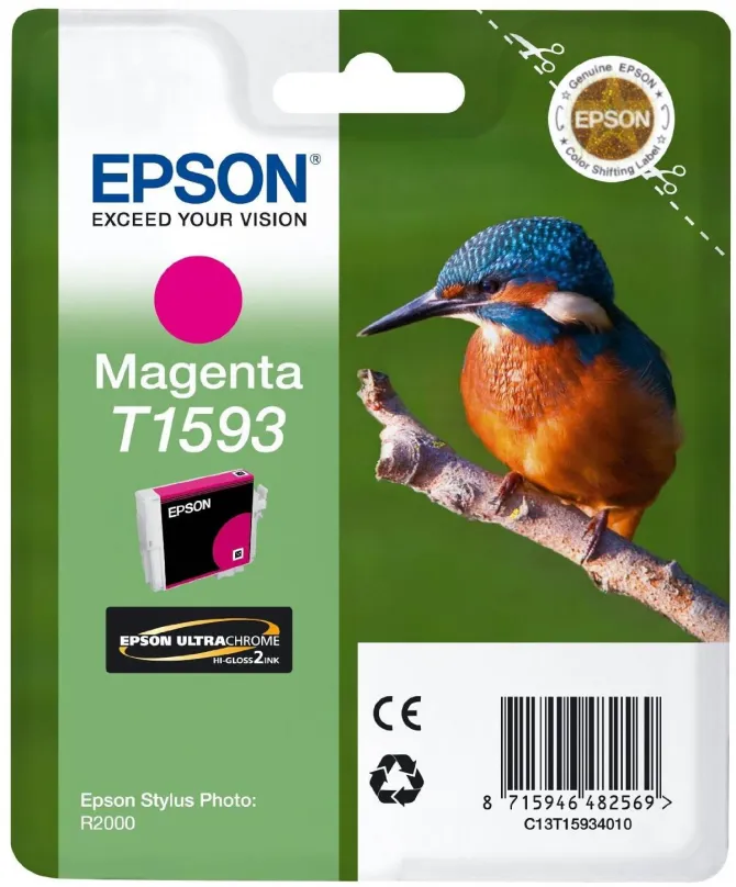 Cartridge Epson T1593 purpurová, pre tlačiareň Epson Stylus Photo R2000, 17ml