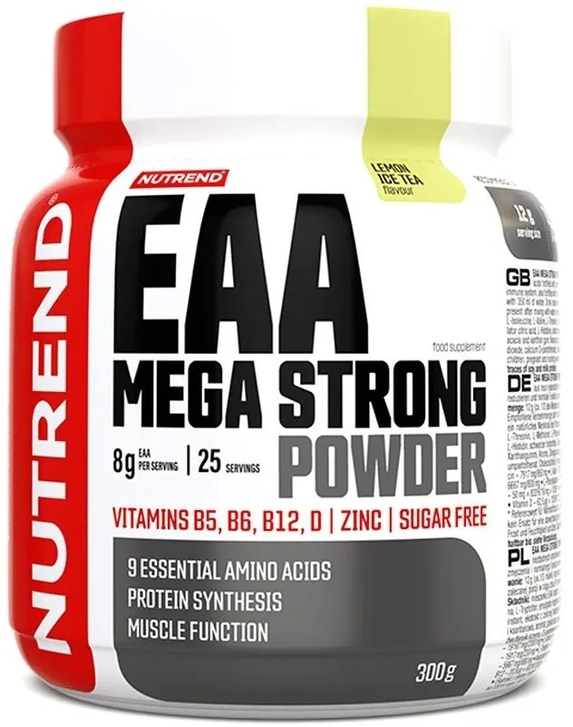 Aminokyseliny Nutrend EAA MEGA STRONG POWDER, 300 g, ľadový čaj citrón