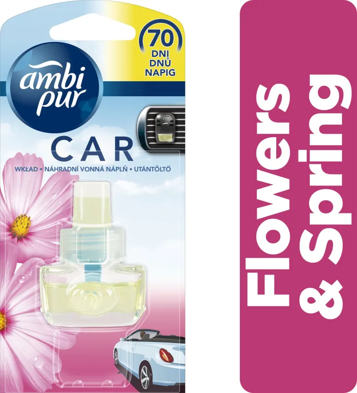 Vôňa do auta AMBI PUR Car Flowers & Spring 7 ml