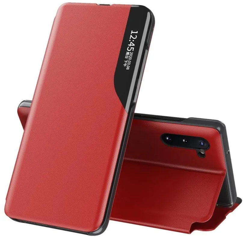 Puzdro na mobil Eco Leather View knižkové puzdro na Samsung Galaxy Note 10, červené