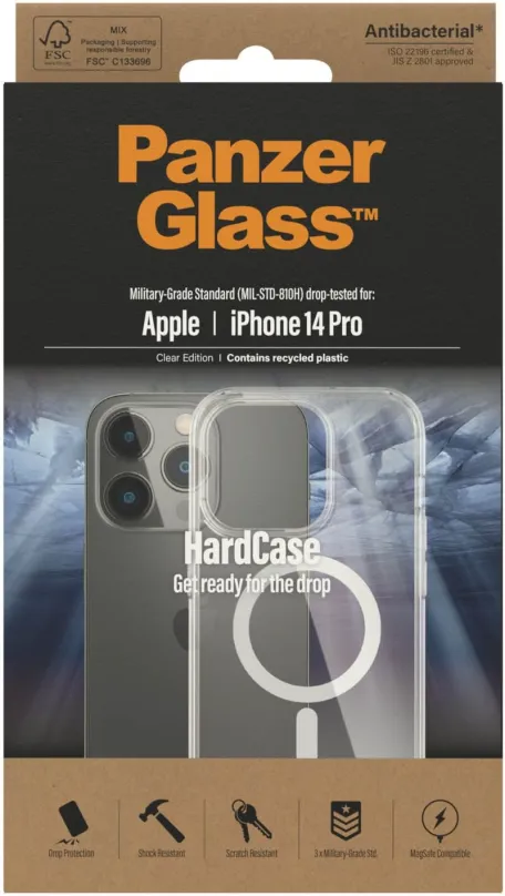 Kryt na mobil PanzerGlass HardCase Apple iPhone 14 Pro s MagSafe, pre Apple iPhone 14 Pro,