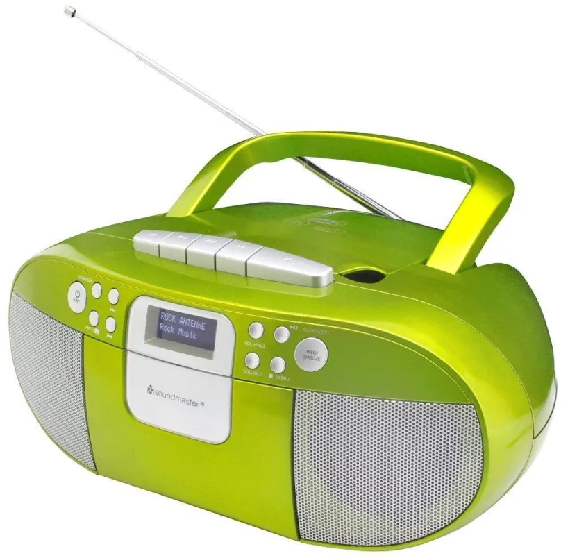 Rádio Soundmaster SCD7800GR, rádiomagnetofón, prenosné, DAB+ a FM tuner, podpora MP3, výko