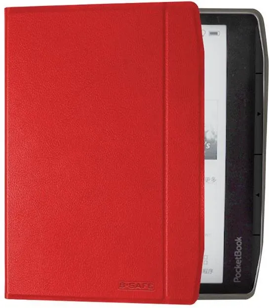 Púzdro na čítačku kníh B-SAFE Magneto 3413, púzdro pre PocketBook 700 ERA, červevné