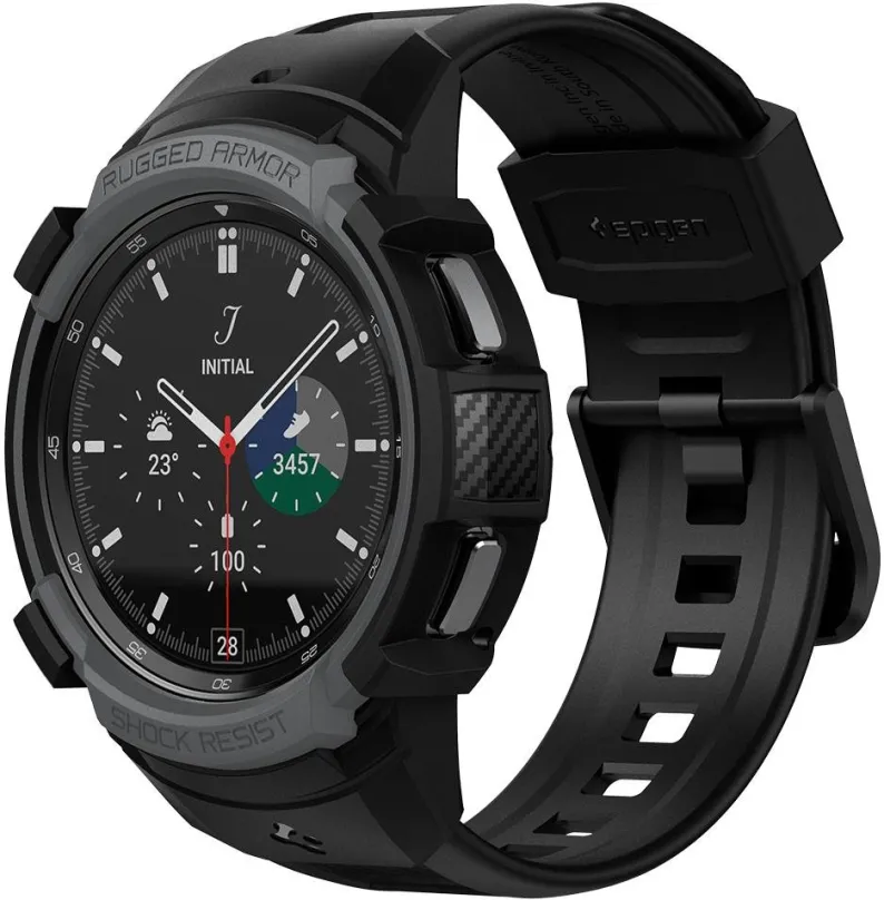 Ochranný kryt na hodinky Spigen Rugged Armor Pro Gray Galaxy Watch 4 Classic 46mm