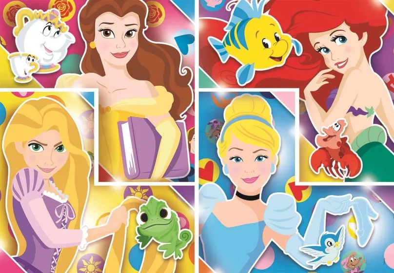 Puzzle Clementoni Puzzle Disney princeznej: S kamarátmi 104 dielikov