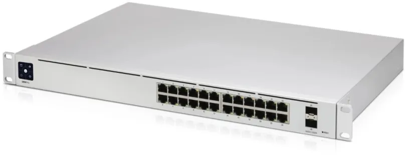 Switch Ubiquiti USW-24, do racku, 24x RJ-45, 2x SFP, prenosová rýchlosť LAN portov 1 Gbit,