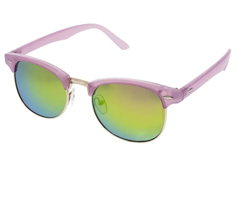 Slnečné okuliare OEM Slnečné okuliare polorámové Grow ružové obrúčky farebné sklá